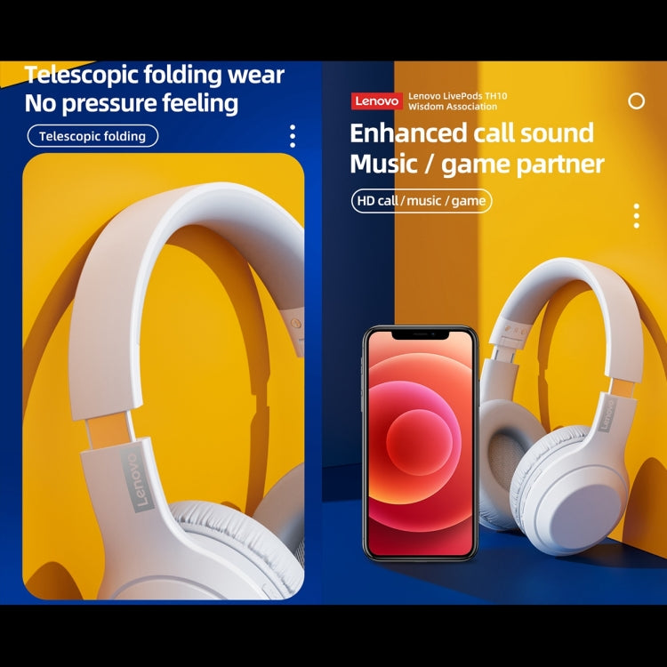 Lenovo TH10 Wireless Bluetooth Gaming Bass Music Sports Noise-cancelling Headphone(Black) - HoMEdemic™ 