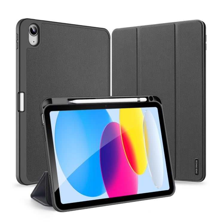 For iPad 2025 / 2022 DUX DUCIS Domo Series Magnetic Flip Leather Tablet Case(Black) - HoMEdemic™ 