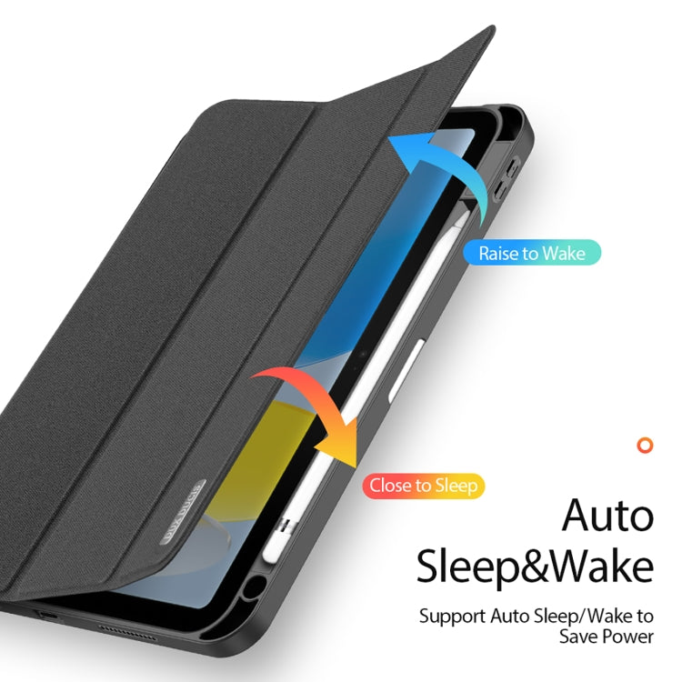 For iPad 2025 / 2022 DUX DUCIS Domo Series Magnetic Flip Leather Tablet Case(Black) - HoMEdemic™ 