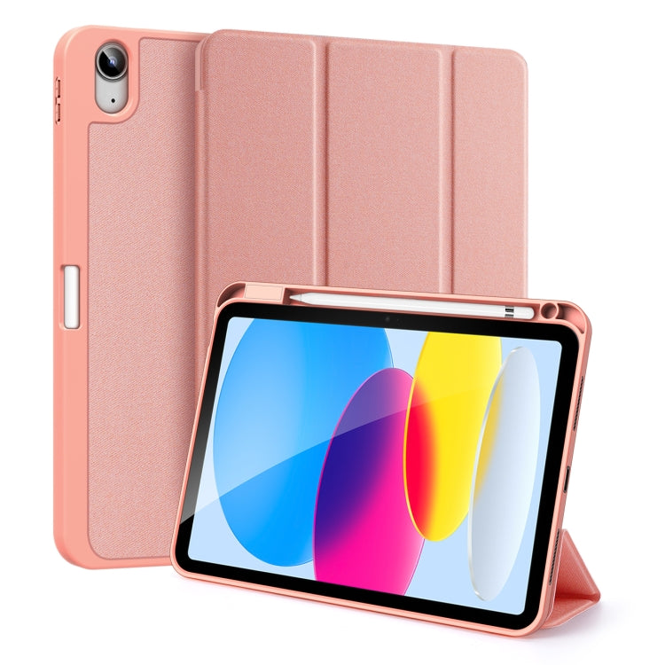 For iPad 2025 / 2022 DUX DUCIS Domo Series Magnetic Flip Leather Tablet Case(Pink) - HoMEdemic™ 