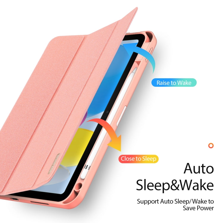 For iPad 2025 / 2022 DUX DUCIS Domo Series Magnetic Flip Leather Tablet Case(Pink) - HoMEdemic™ 