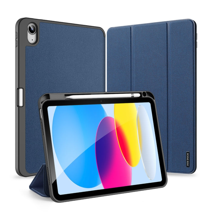 For iPad 2025 / 2022 DUX DUCIS Domo Series Magnetic Flip Leather Tablet Case(Blue) - HoMEdemic™ 