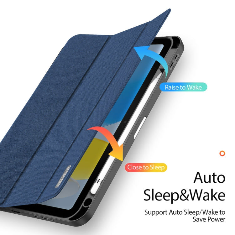 For iPad 2025 / 2022 DUX DUCIS Domo Series Magnetic Flip Leather Tablet Case(Blue) - HoMEdemic™ 