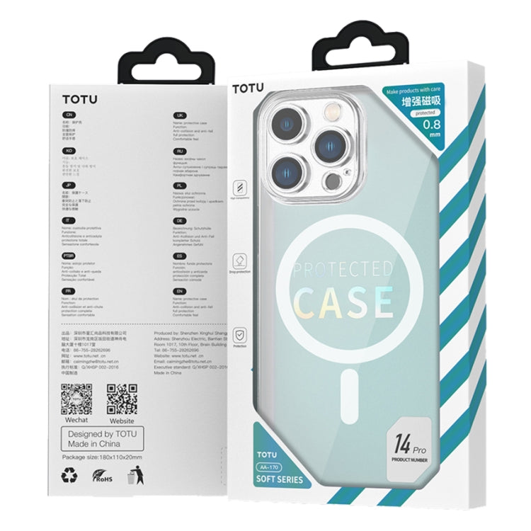 For iPhone 14 Pro Max TOTUDESIGN AA-170 Zero Feeling Series Frosted Magsafe Phone Case(Light Black) - HoMEdemic™ 