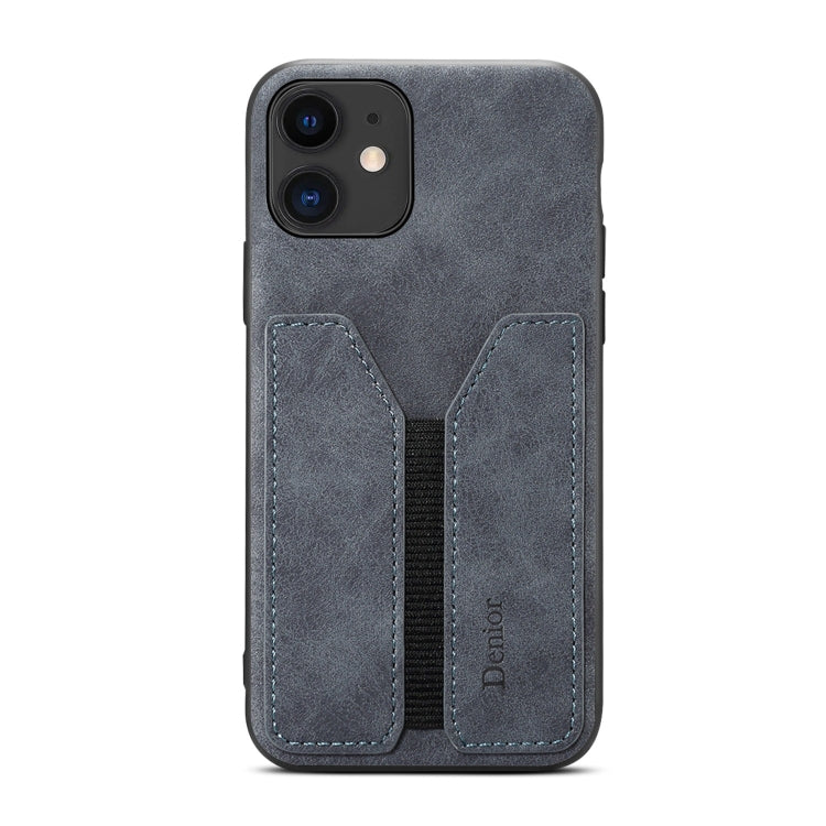 For iPhone 11 Denior DV Elastic Card PU Back Cover Phone Case(Grey) - HoMEdemic™ 