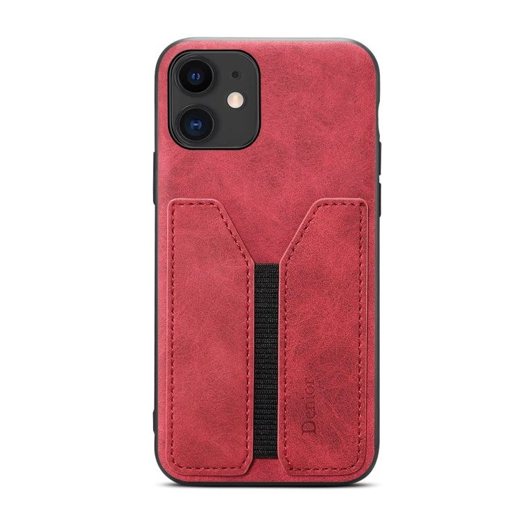 For iPhone 11 Denior DV Elastic Card PU Back Cover Phone Case(Red) - HoMEdemic™ 