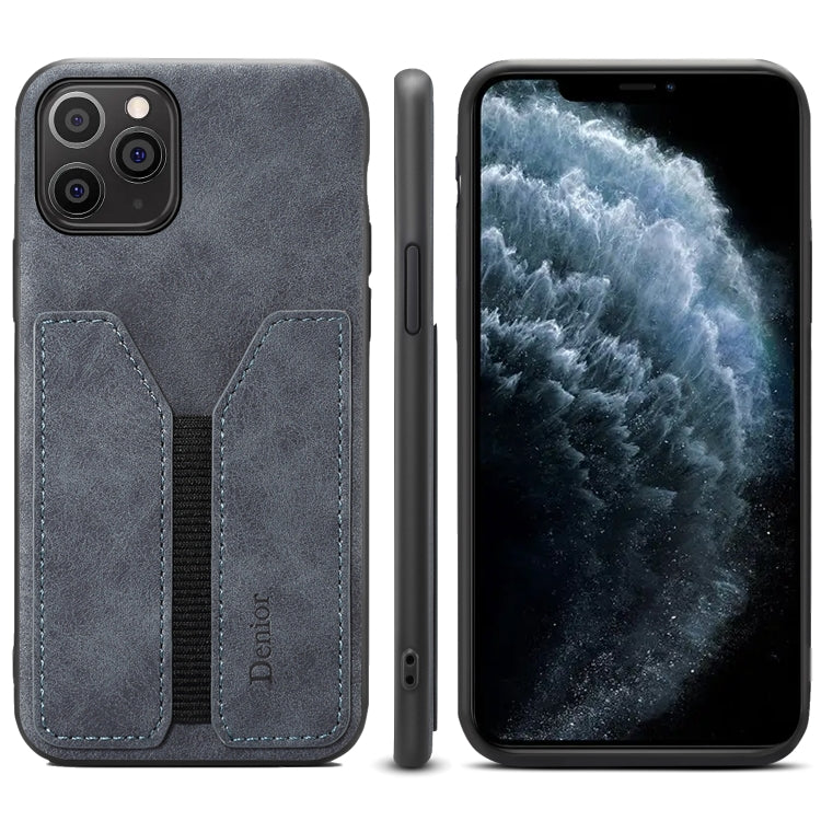 For iPhone 11 Pro Denior DV Elastic Card PU Back Cover Phone Case(Grey) - HoMEdemic™ 