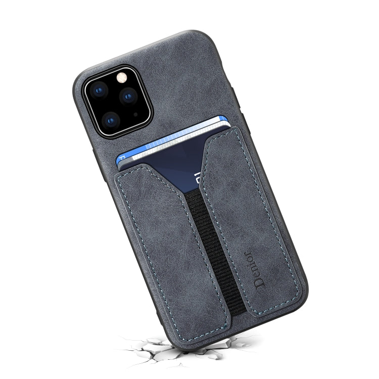 For iPhone 11 Pro Denior DV Elastic Card PU Back Cover Phone Case(Grey) - HoMEdemic™ 
