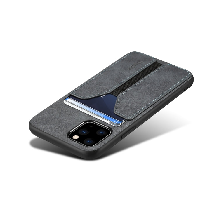 For iPhone 11 Pro Denior DV Elastic Card PU Back Cover Phone Case(Grey) - HoMEdemic™ 