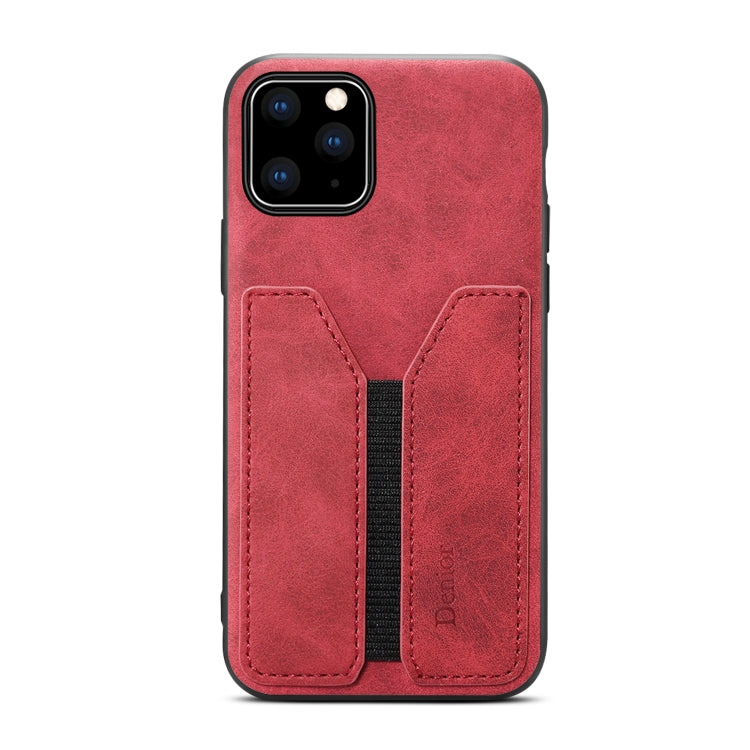 For iPhone 11 Pro Denior DV Elastic Card PU Back Cover Phone Case(Red) - HoMEdemic™ 