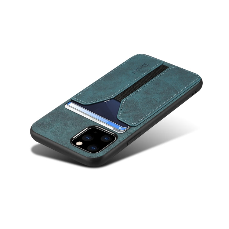 For iPhone 11 Pro Max Denior DV Elastic Card PU Back Cover Phone Case(Blue) - HoMEdemic™ 