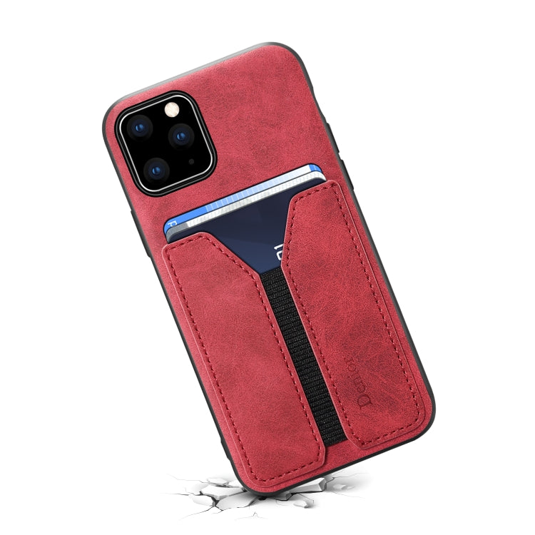 For iPhone 11 Pro Max Denior DV Elastic Card PU Back Cover Phone Case(Red) - HoMEdemic™ 