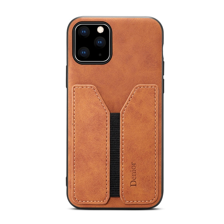 For iPhone 11 Pro Max Denior DV Elastic Card PU Back Cover Phone Case(Brown) - HoMEdemic™ 