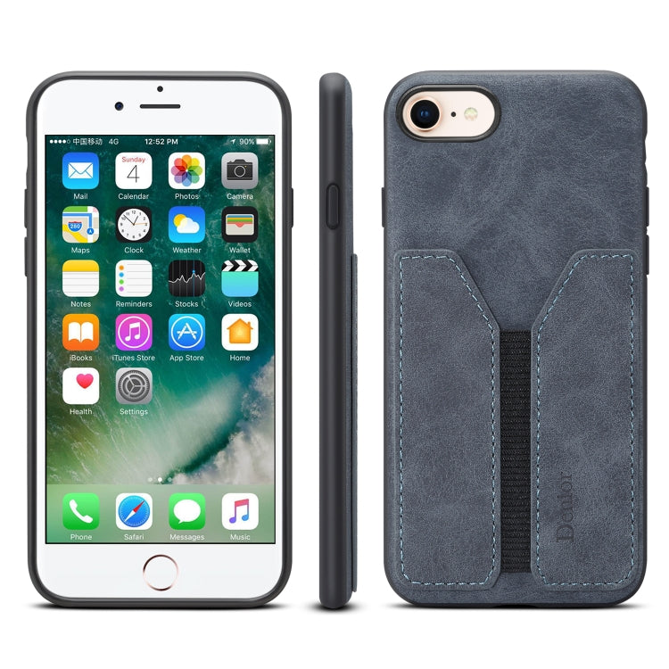 For iPhone SE 2022 / SE 2020 / 7 / 8 Denior DV Elastic Card PU Back Cover Phone Case(Grey) - HoMEdemic™ 