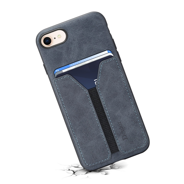 For iPhone SE 2022 / SE 2020 / 7 / 8 Denior DV Elastic Card PU Back Cover Phone Case(Grey) - HoMEdemic™ 