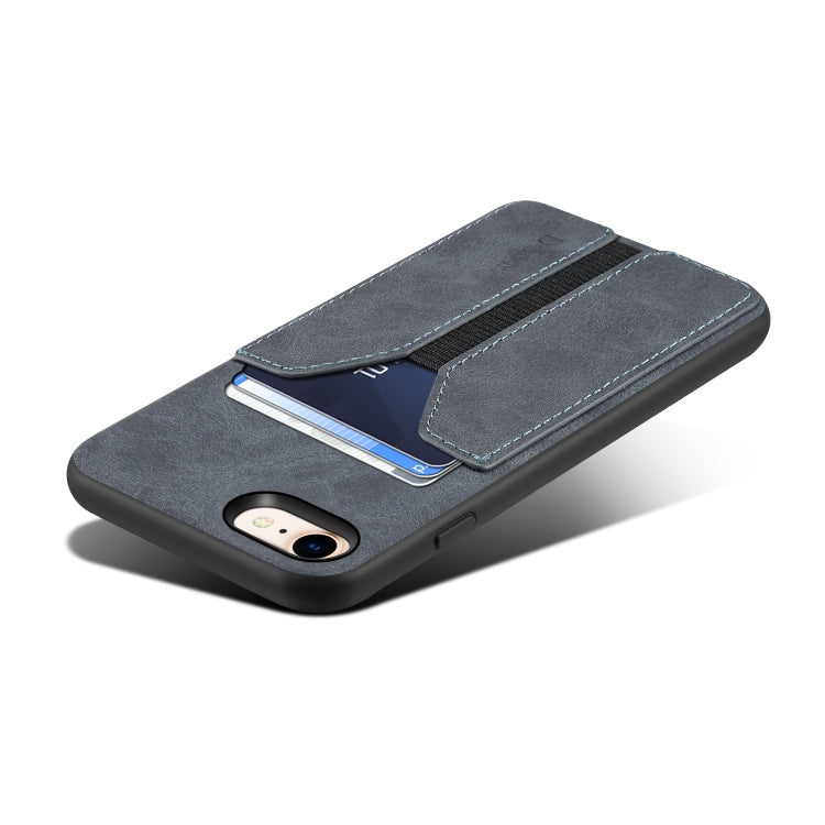 For iPhone SE 2022 / SE 2020 / 7 / 8 Denior DV Elastic Card PU Back Cover Phone Case(Grey) - HoMEdemic™ 