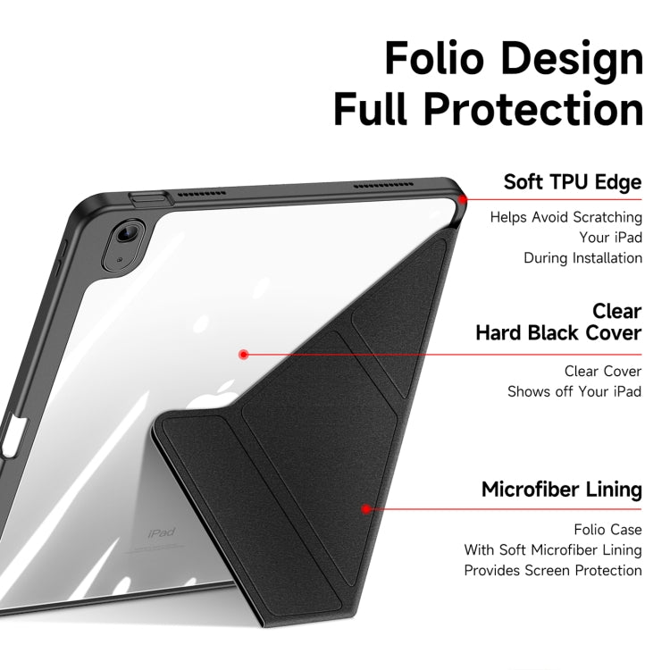 For iPad 2025 / 2022 DUX DUCIS Magi Series Smart Leather Tablet Case(Black) - HoMEdemic™ 