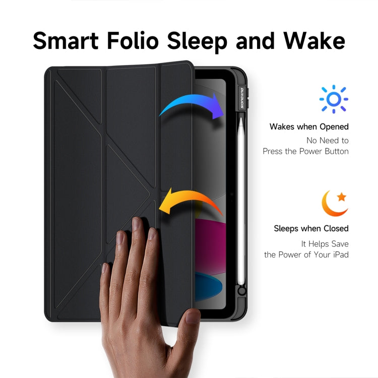 For iPad 2025 / 2022 DUX DUCIS Magi Series Smart Leather Tablet Case(Black) - HoMEdemic™ 