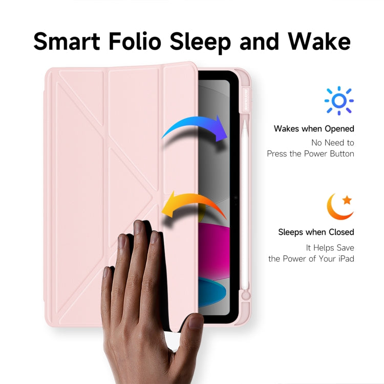 For iPad 2025 / 2022 DUX DUCIS Magi Series Smart Leather Tablet Case(Pink) - HoMEdemic™ 