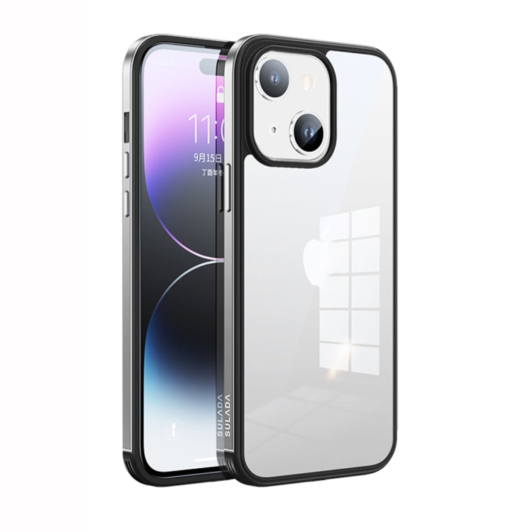 For iPhone 14 SULADA Metal Frame + Nano Glass + TPU Phone Case(Silver) - HoMEdemic™ 
