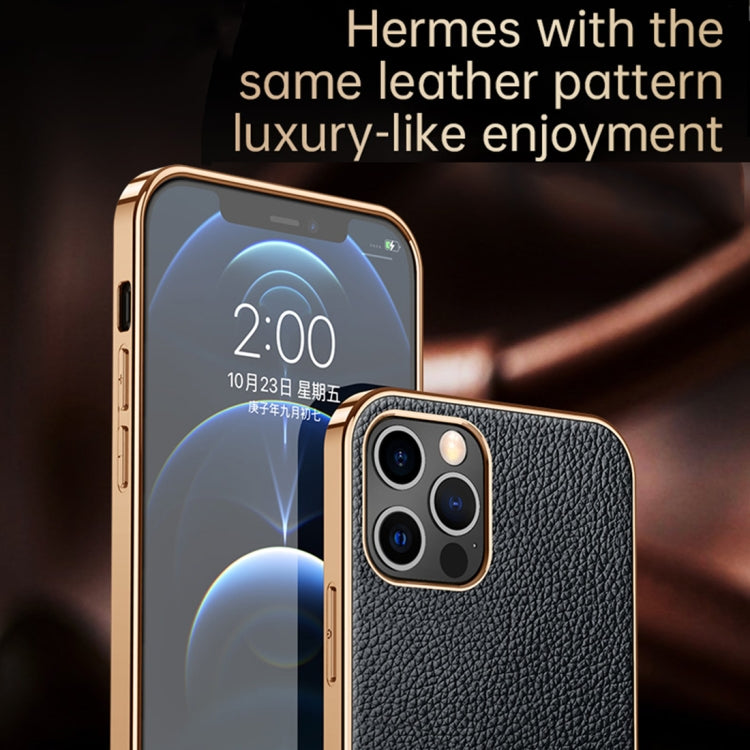 For iPhone 14 SULADA Shockproof TPU + Handmade Leather Phone Case(Borwn) - HoMEdemic™ 