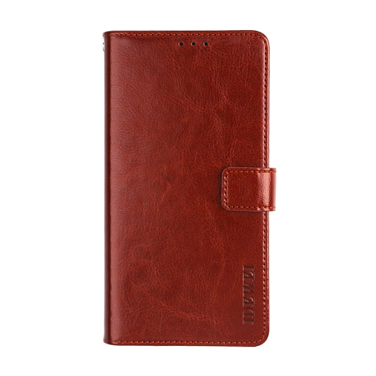 For iPhone SE 2022 / SE 2020 idewei Crazy Horse Texture Horizontal Flip Leather Case with Holder & Card Slots & Wallet(Brown) - HoMEdemic™ 