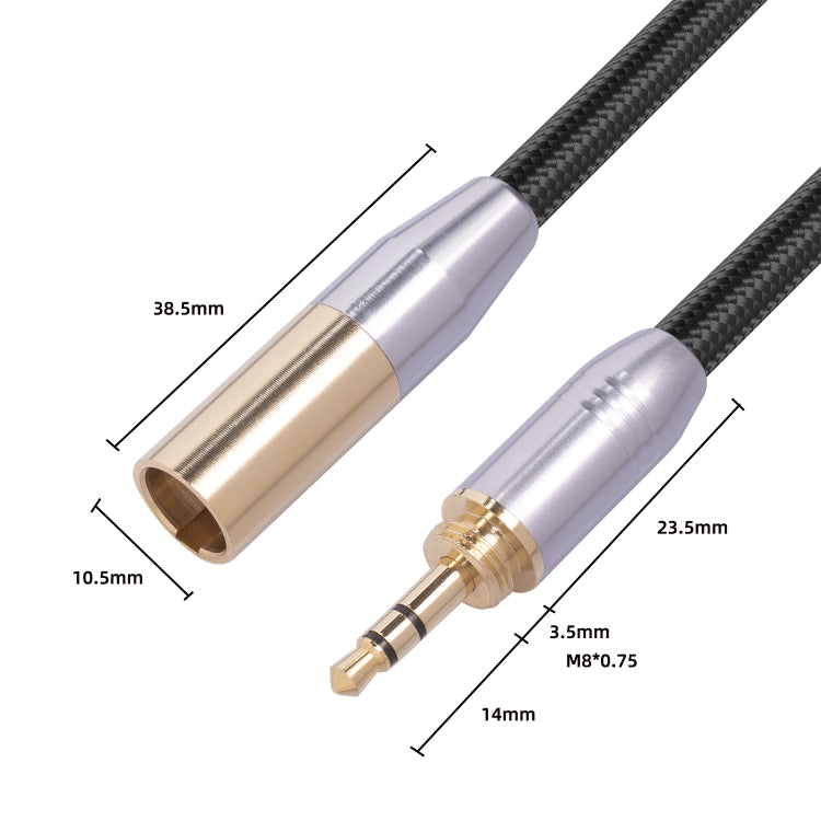 SB423M120-03 6.35mm + 3.5mm Male to Mini XLR 3pin Male Audio Cable, Length: 30cm, 6.35mm+3.5mm to Mini XLR - HoMEdemic™ 