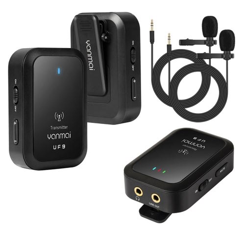 Yanmai UF9 Broadcast Wireless Lavalier Microphone Mini Clip-on Mic - HoMEdemic™ 