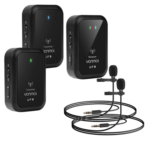 Yanmai UF9 Broadcast Wireless Lavalier Microphone Mini Clip-on Mic - HoMEdemic™ 