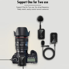 Yanmai UF9 Broadcast Wireless Lavalier Microphone Mini Clip-on Mic - HoMEdemic™ 