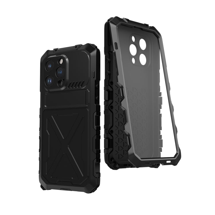 For iPhone 14 Pro R-JUST Life Waterproof Dustproof Shockproof Phone Case(Black) - HoMEdemic™ 