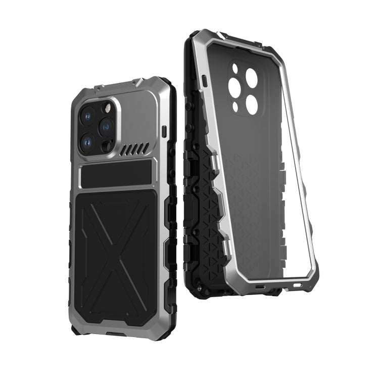 For iPhone 14 Pro R-JUST Life Waterproof Dustproof Shockproof Phone Case(Silver) - HoMEdemic™ 