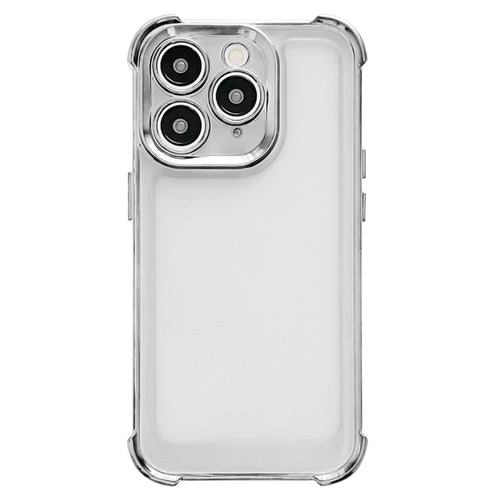 For iPhone 15 Pro Max Electroplating Four-corner Shockproof Space Phone Case(Silver) - HoMEdemic™ 