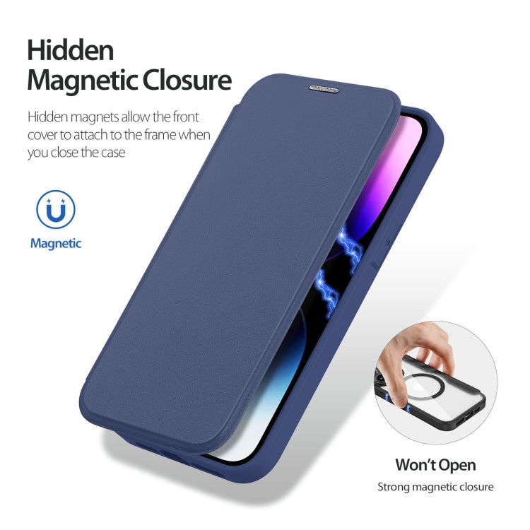 For iPhone 14 Pro DUX DUCIS Skin X Pro Series Magsafe PC + TPU Phone Leather Case (Blue) - HoMEdemic™ 
