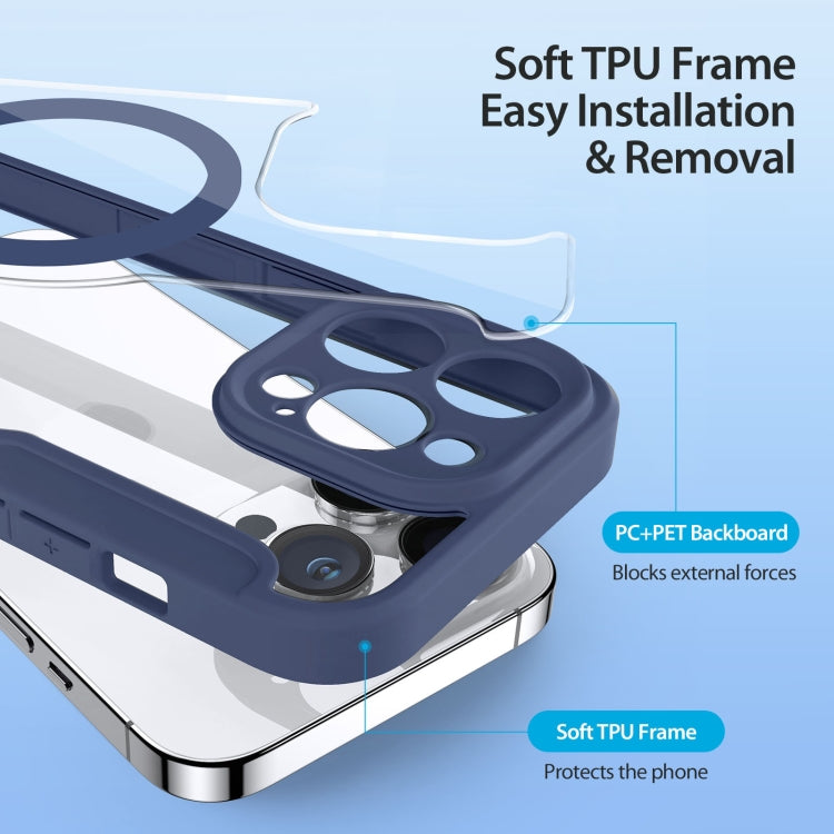 For iPhone 14 Pro DUX DUCIS Skin X Pro Series Magsafe PC + TPU Phone Leather Case (Blue) - HoMEdemic™ 