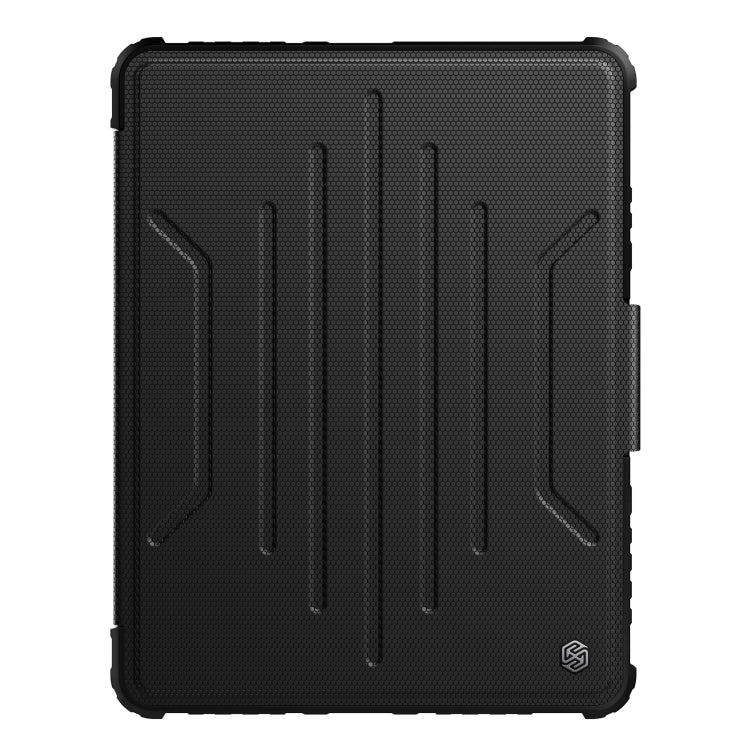 For iPad 10.2 2019 / 2020 / 2021 Nillkin Bumper Snapsafe Multifunctional Leather Tablet Case with Pen Slot(Black) - HoMEdemic™ 