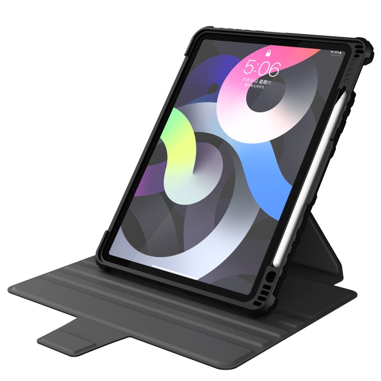 For iPad 10.2 2019 / 2020 / 2021 Nillkin Bumper Snapsafe Multifunctional Leather Tablet Case with Pen Slot(Black) - HoMEdemic™ 