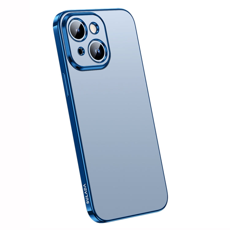 For iPhone 14 Plus SULADA Electroplating Frosted All-inclusive TPU Phone Case(Blue) - HoMEdemic™ 