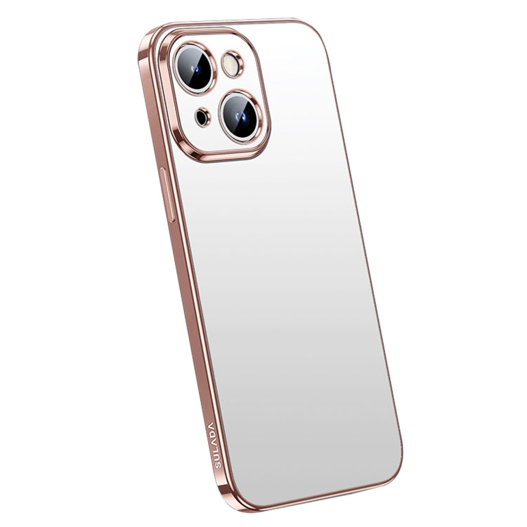 For iPhone 14 Plus SULADA Electroplating Frosted All-inclusive TPU Phone Case(Pink) - HoMEdemic™ 