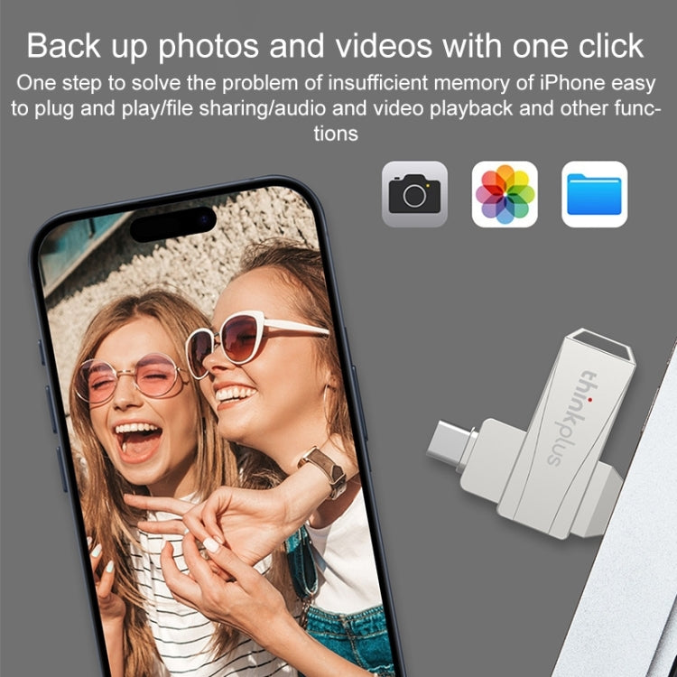 Lenovo Thinkplus MU252 USB 3.1 + USB-C / Type-C Flash Drive, Memory:256GB (Silver) - HoMEdemic™ 