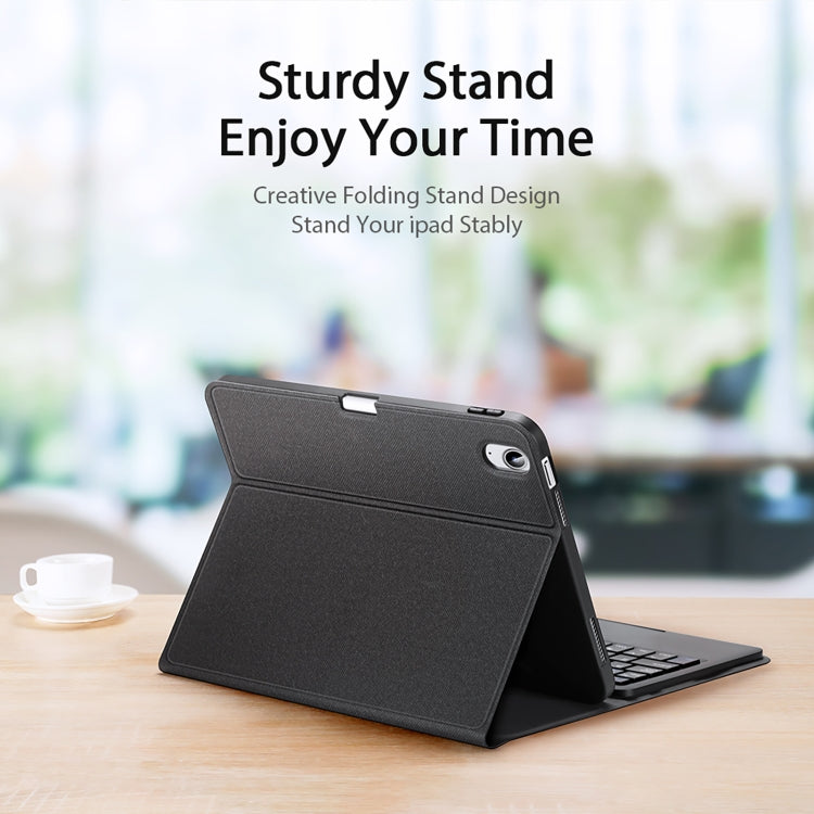 For iPad 10th Gen 10.9 2022 DUX DUCIS TK Series Bluetooth Keyboard Leather Case with Touchpad & Smart Sleep Function(Black) - HoMEdemic™ 