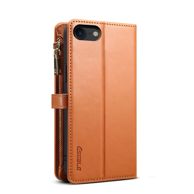 For iPhone 6s / 6 ESEBLE Star Series Lanyard Zipper Wallet RFID Leather Case(Brown) - HoMEdemic™ 