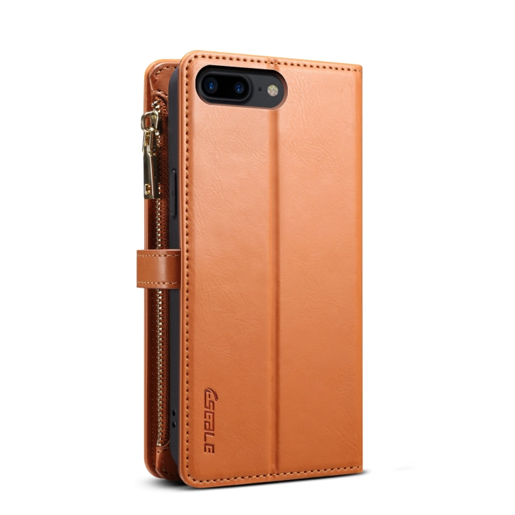For iPhone 6s Plus / 6 Plus ESEBLE Star Series Lanyard Zipper Wallet RFID Leather Case(Brown) - HoMEdemic™ 