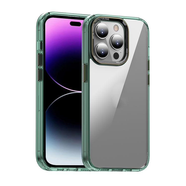 For iPhone 14 Pro iPAKY MG Series Transparent PC Phone Case(Transparent Green) - HoMEdemic™ 