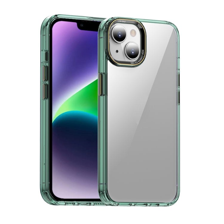 For iPhone 14 iPAKY MG Series Transparent PC Phone Case(Transparent Green) - HoMEdemic™ 