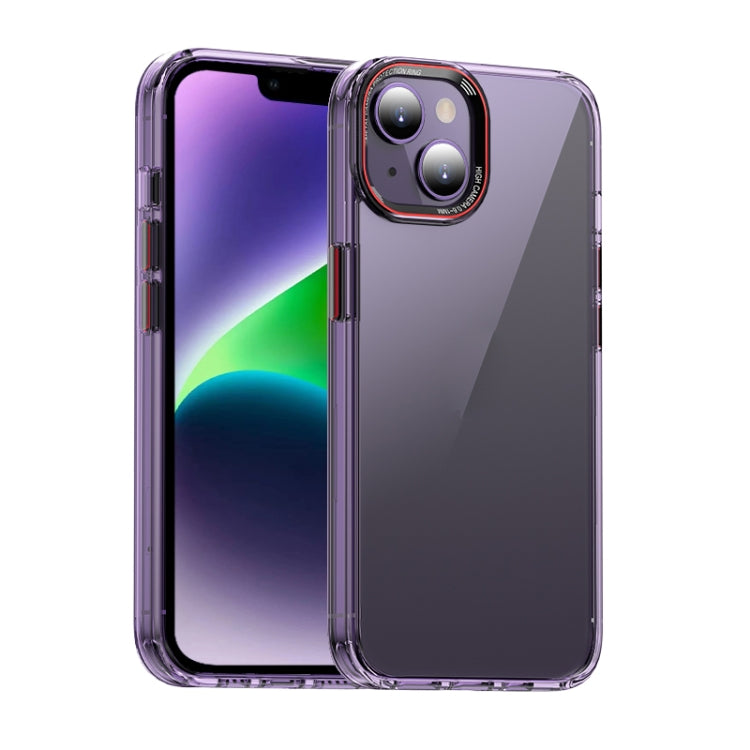 For iPhone 14 iPAKY MG Series Transparent PC Phone Case(Transparent Purple) - HoMEdemic™ 