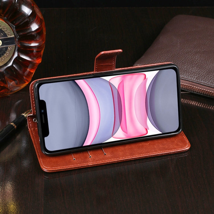 For iPhone 11 idewei Crazy Horse Texture Horizontal Flip Leather Case with Holder & Card Slots & Wallet(White) - HoMEdemic™ 