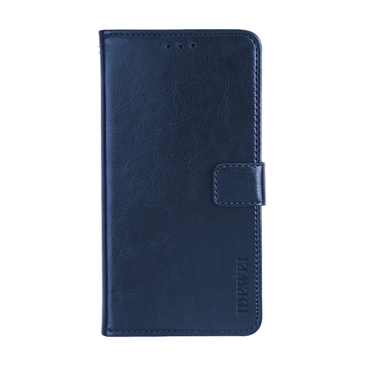 For iPhone X idewei Crazy Horse Texture Horizontal Flip Leather Case with Holder & Card Slots & Wallet(Dark Blue) - HoMEdemic™ 