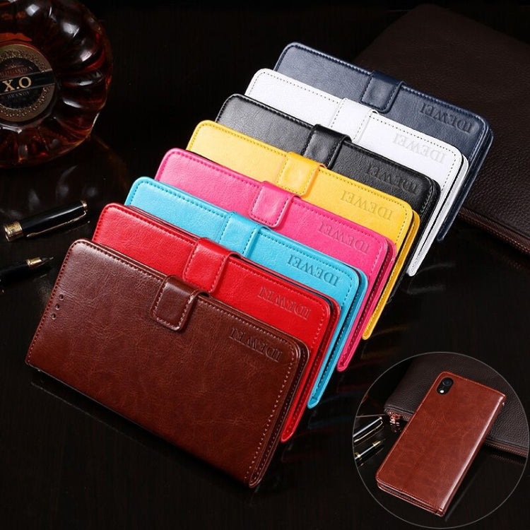For iPhone XR idewei Crazy Horse Texture Horizontal Flip Leather Case with Holder & Card Slots & Wallet(White) - HoMEdemic™ 