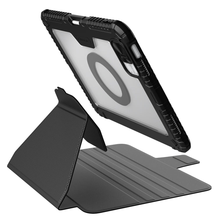 For iPad 2025 / 2022 NILLKIN Bumper Snapsafe Multifunctional Leather Tablet Case with Pen Slot(Black) - HoMEdemic™ 